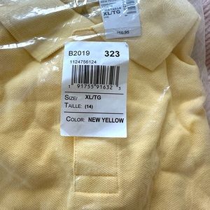 NWT yellow polo SZ 14